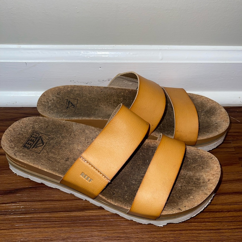Reef Mustard Slide Sandals